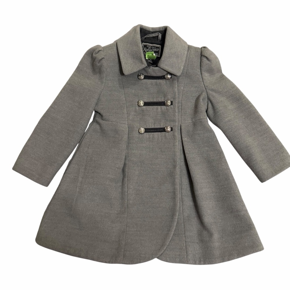 Rothschild Little Girl/Faux Wool Military-style Coat/Size: M (5-6)
